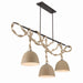 Minka-Lavery - 16067-860 - Three Light Linear Chandelier - Cordón - Dark Bronze