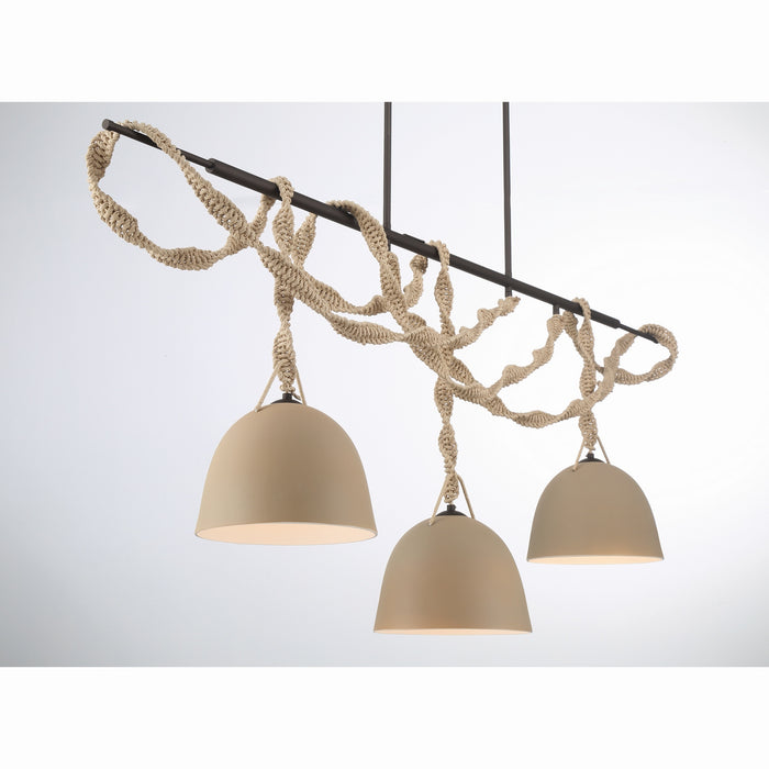 Minka-Lavery - 16067-860 - Three Light Linear Chandelier - Cordón - Dark Bronze