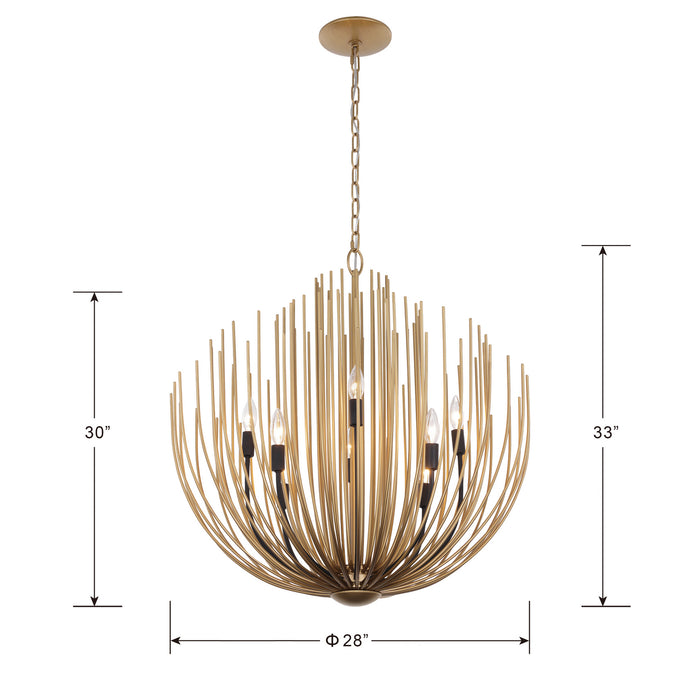 Minka-Lavery - 16209-876 - 12 Light Chandelier - Florenza - Legacy Brass