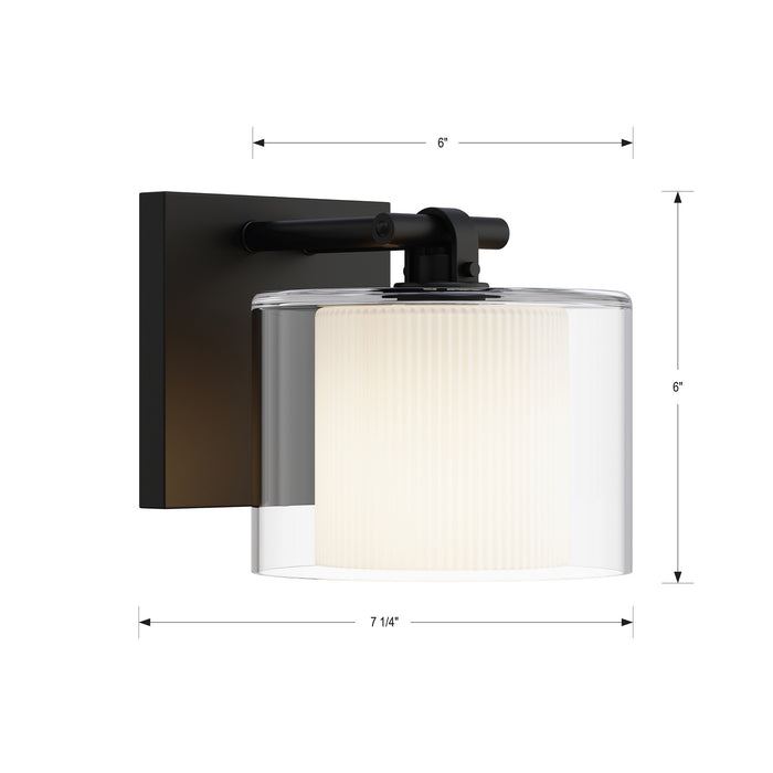 Minka-Lavery - 2061-899 - One Light Bath Sconce - Seville - Dark Matte Black