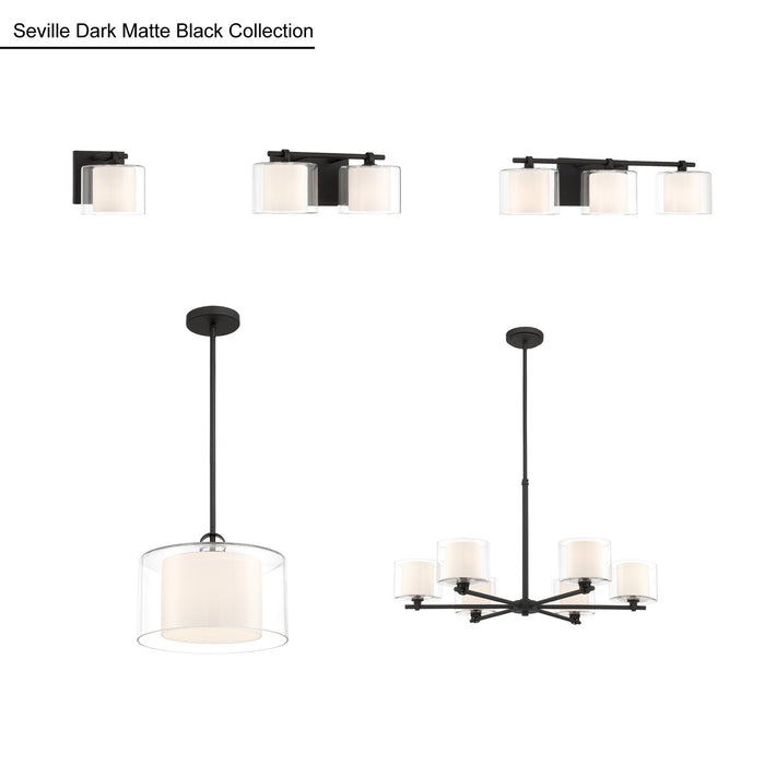 Minka-Lavery - 2061-899 - One Light Bath Sconce - Seville - Dark Matte Black