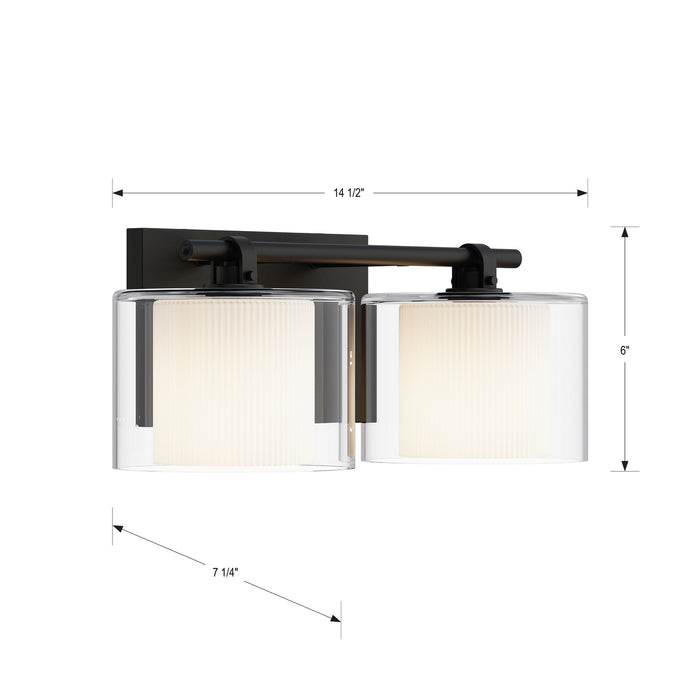Minka-Lavery - 2062-899 - Two Light Vanity - Seville - Dark Matte Black