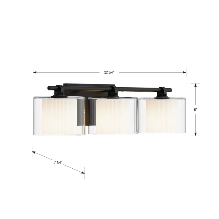 Minka-Lavery - 2063-899 - Three Light Vanity - Seville - Dark Matte Black