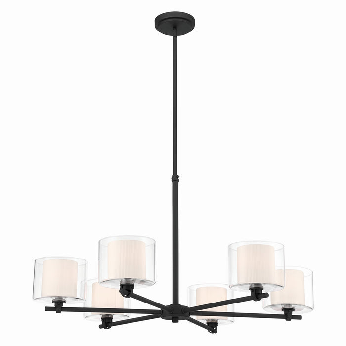 Minka-Lavery - 2065-899 - Six Light Chandelier - Seville - Dark Matte Black