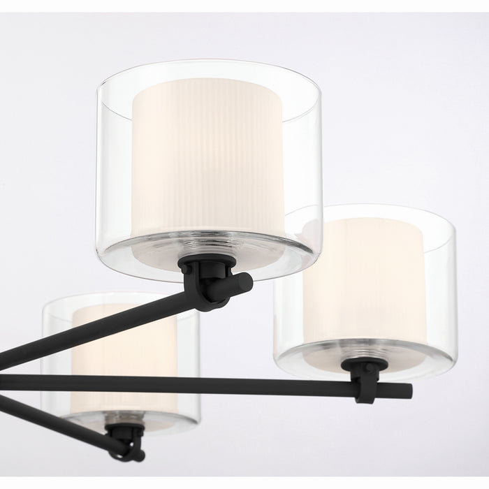 Minka-Lavery - 2065-899 - Six Light Chandelier - Seville - Dark Matte Black