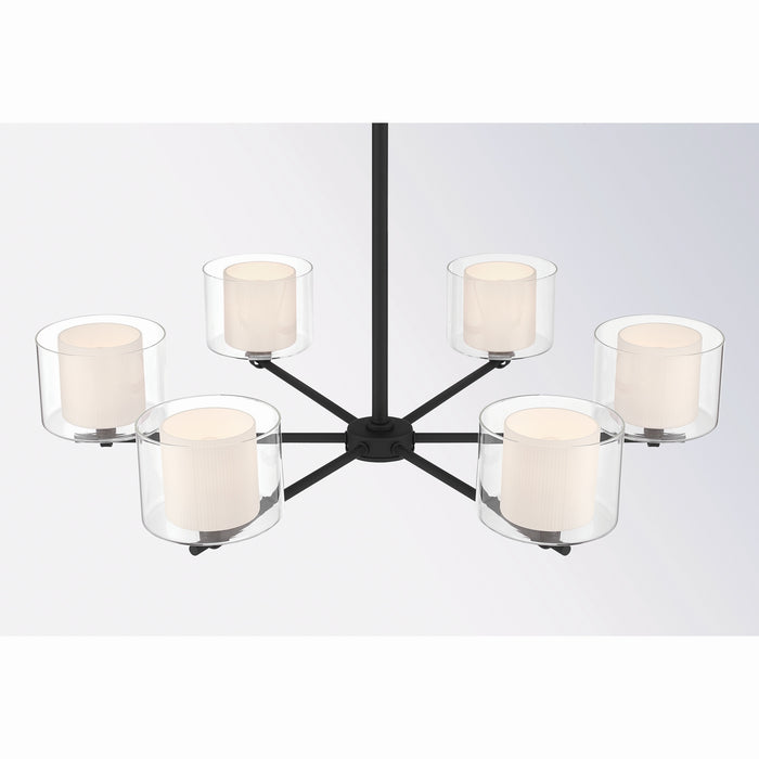 Minka-Lavery - 2065-899 - Six Light Chandelier - Seville - Dark Matte Black