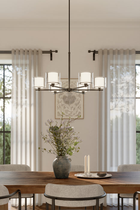 Minka-Lavery - 2065-899 - Six Light Chandelier - Seville - Dark Matte Black