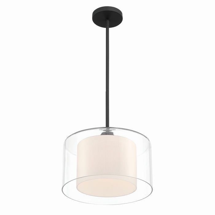 Minka-Lavery - 2066-899 - One Light Convertible Pendant/Semi-Flush Mount - Seville - Dark Matte Black