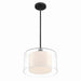 Minka-Lavery - 2066-899 - One Light Convertible Pendant/Semi-Flush Mount - Seville - Dark Matte Black