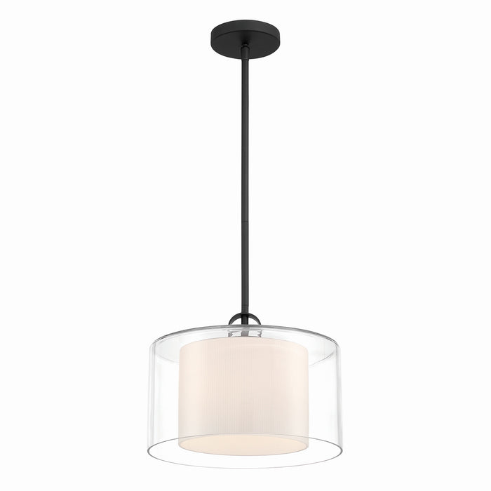 Minka-Lavery - 2066-899 - One Light Convertible Pendant/Semi-Flush Mount - Seville - Dark Matte Black
