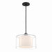Minka-Lavery - 2066-899 - One Light Convertible Pendant/Semi-Flush Mount - Seville - Dark Matte Black