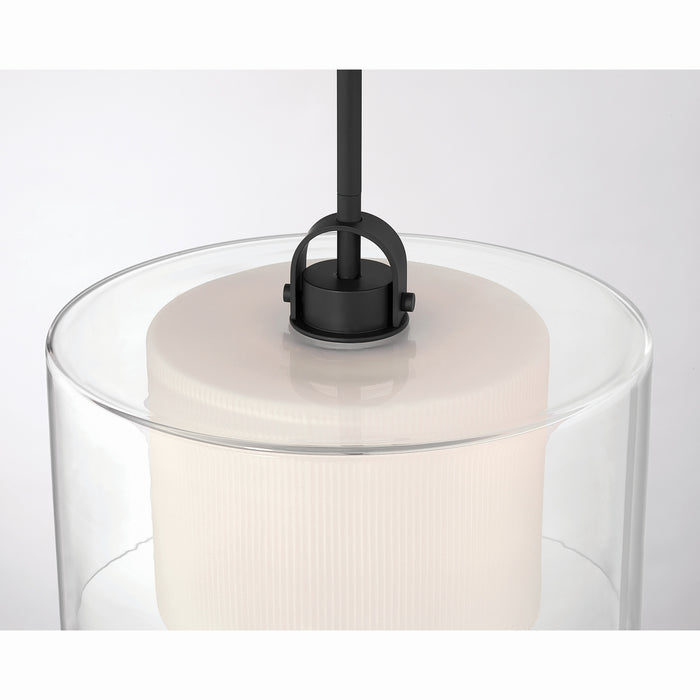 Minka-Lavery - 2066-899 - One Light Convertible Pendant/Semi-Flush Mount - Seville - Dark Matte Black