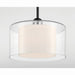 Minka-Lavery - 2066-899 - One Light Convertible Pendant/Semi-Flush Mount - Seville - Dark Matte Black