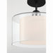 Minka-Lavery - 2066-899 - One Light Convertible Pendant/Semi-Flush Mount - Seville - Dark Matte Black