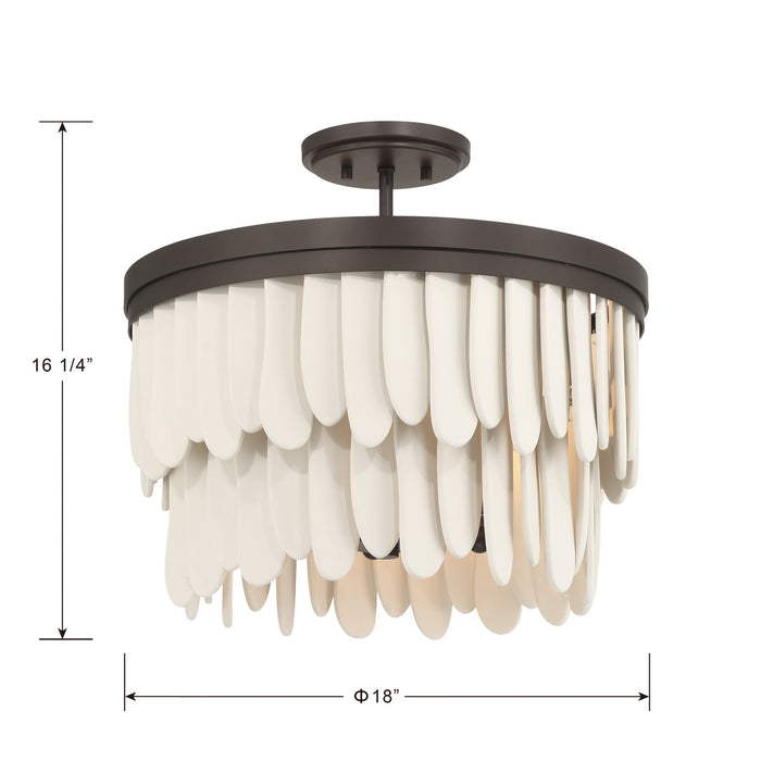 Minka-Lavery - 2076-860 - Six Light Semi-Flush Mount - Briscade - Dark Bronze