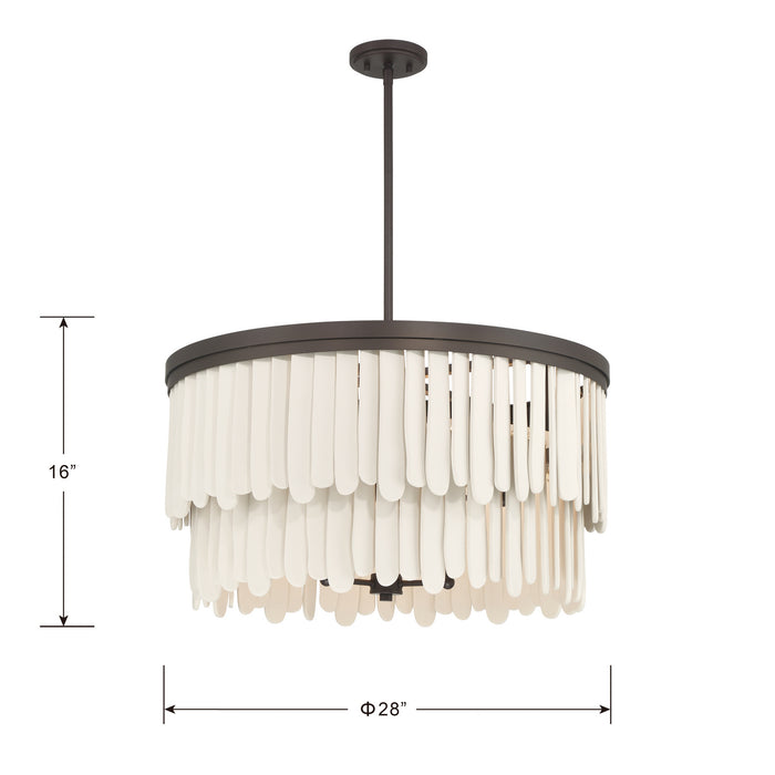 Minka-Lavery - 2079-860 - Nine Light Pendant - Briscade - Dark Bronze