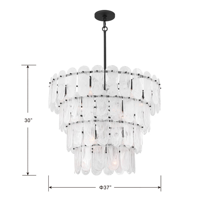 Minka-Lavery - 2250-899 - 15 Light Pendant - Oldmill - Dark Matte Black