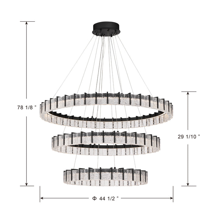 Minka-Lavery - 2410-899-L - LED Chandelier - Sevryn - Dark Matte Black