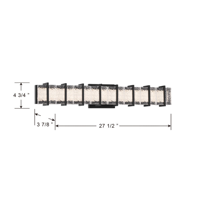 Minka-Lavery - 2413-899-L - LED Bath Bar - Sevryn - Dark Matte Black