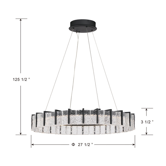Minka-Lavery - 2415-899-L - LED Pendant - Sevryn - Dark Matte Black