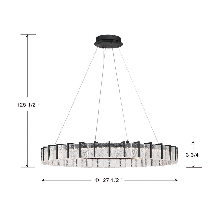 Minka-Lavery - 2416-899-L - LED Pendant - Sevryn - Dark Matte Black