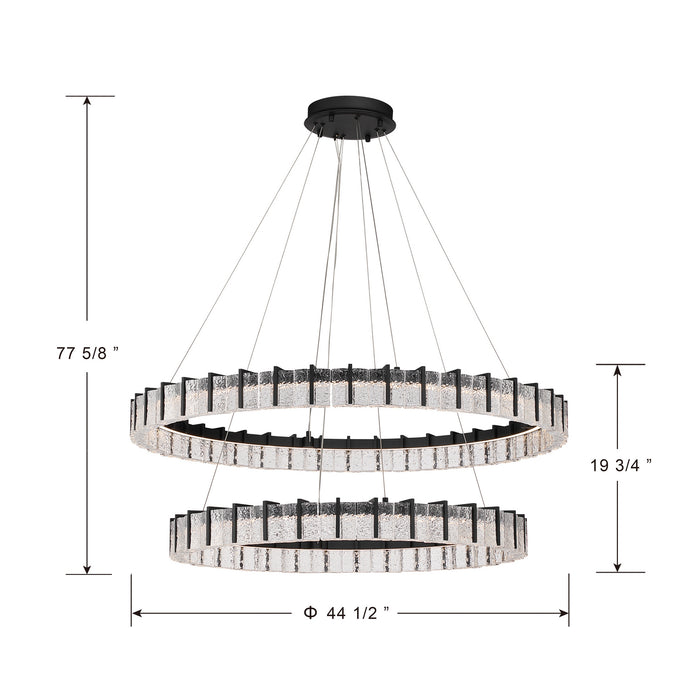 Minka-Lavery - 2419-899-L - LED Chandelier - Sevryn - Dark Matte Black