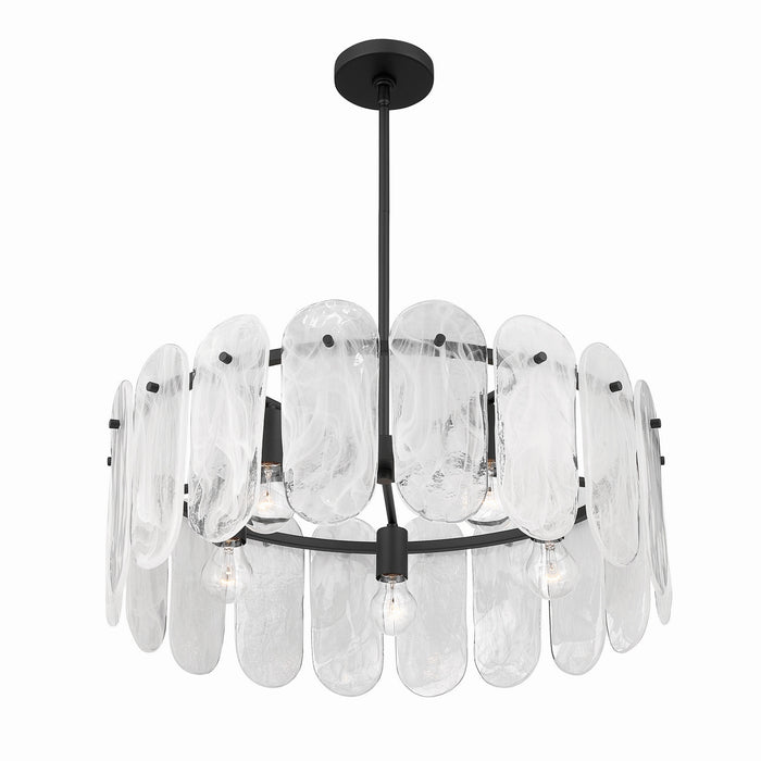 Minka-Lavery - 2595-899 - Five Light Pendant - Oldmill - Dark Matte Black