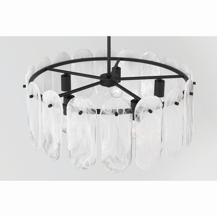 Minka-Lavery - 2595-899 - Five Light Pendant - Oldmill - Dark Matte Black