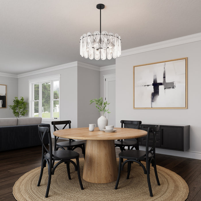 Minka-Lavery - 2595-899 - Five Light Pendant - Oldmill - Dark Matte Black