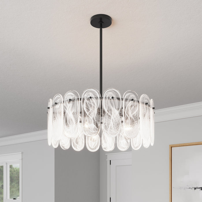 Minka-Lavery - 2595-899 - Five Light Pendant - Oldmill - Dark Matte Black