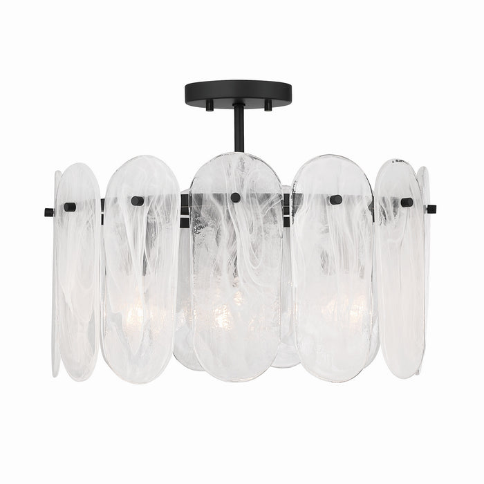 Minka-Lavery - 2596-899 - Three Light Semi-Flush Mount - Oldmill - Dark Matte Black