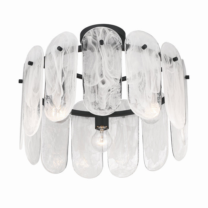 Minka-Lavery - 2596-899 - Three Light Semi-Flush Mount - Oldmill - Dark Matte Black