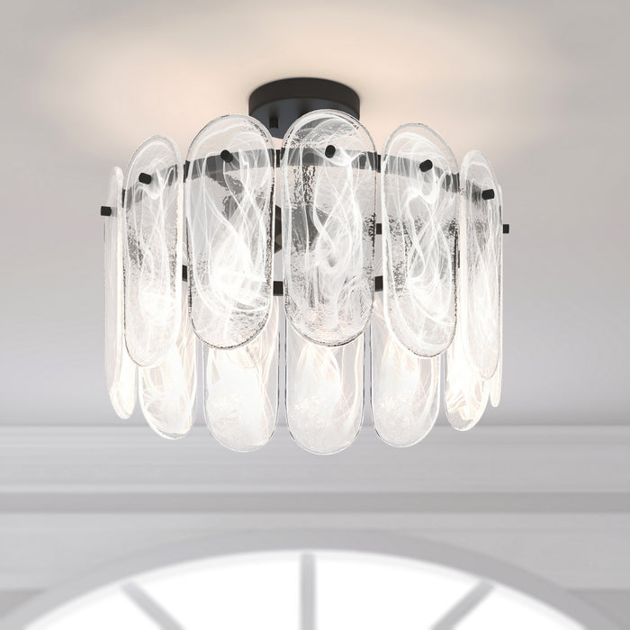 Minka-Lavery - 2596-899 - Three Light Semi-Flush Mount - Oldmill - Dark Matte Black