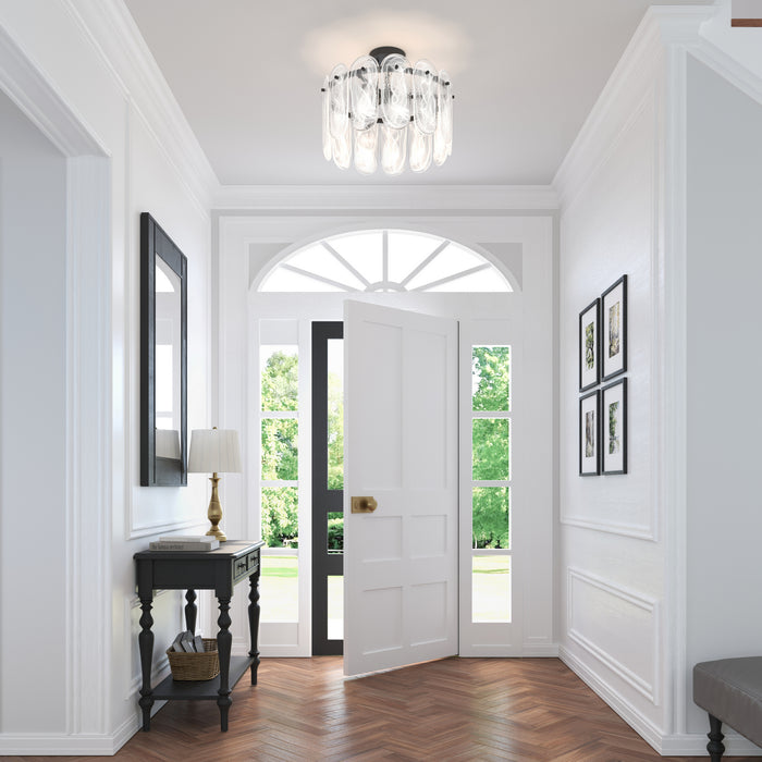 Minka-Lavery - 2596-899 - Three Light Semi-Flush Mount - Oldmill - Dark Matte Black