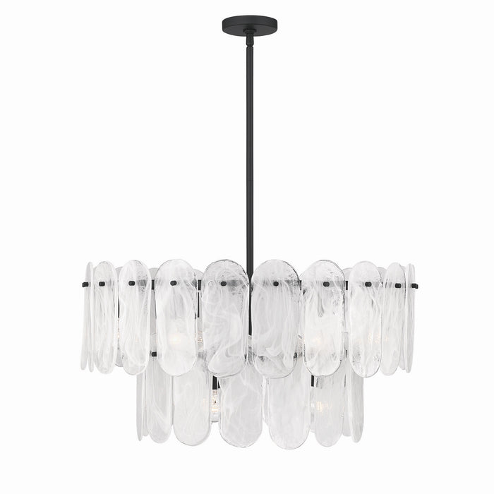 Minka-Lavery - 2599-899 - Nine Light Pendant - Oldmill - Dark Matte Black