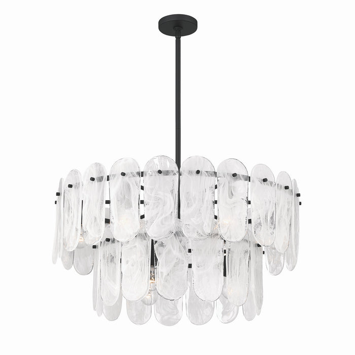 Minka-Lavery - 2599-899 - Nine Light Pendant - Oldmill - Dark Matte Black