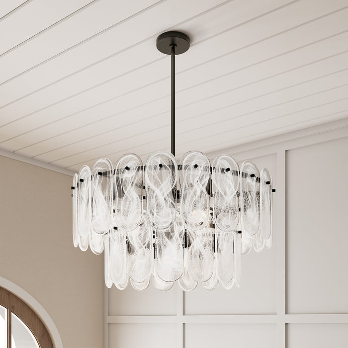 Minka-Lavery - 2599-899 - Nine Light Pendant - Oldmill - Dark Matte Black
