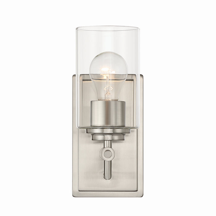 Minka-Lavery - 2641-84 - One Light Bath Sconce - Binsly - Brushed Nickel