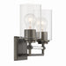 Minka-Lavery - 2642-749 - Two Light Vanity - Binsly - Rustic Gun Metal