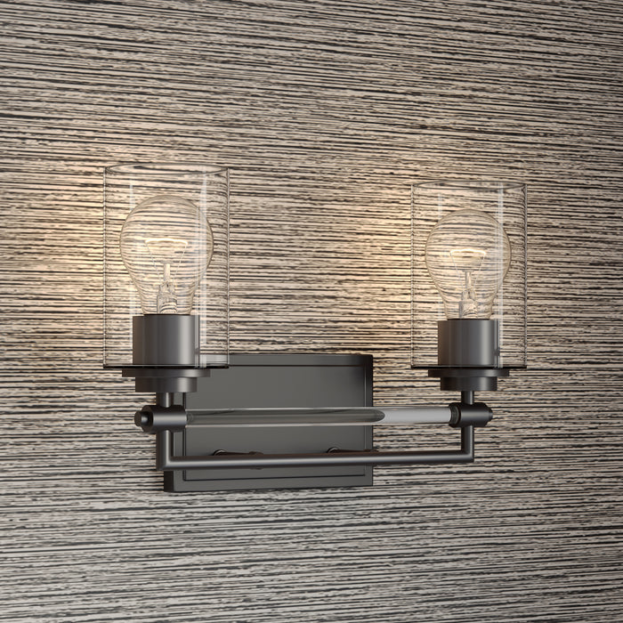 Minka-Lavery - 2642-749 - Two Light Vanity - Binsly - Rustic Gun Metal