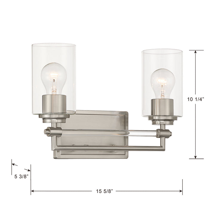 Minka-Lavery - 2642-84 - Two Light Vanity - Binsly - Brushed Nickel