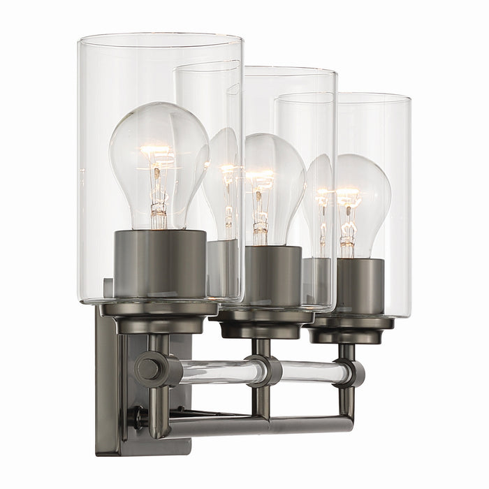 Minka-Lavery - 2643-749 - Three Light Vanity - Binsly - Rustic Gun Metal
