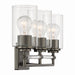 Minka-Lavery - 2643-749 - Three Light Vanity - Binsly - Rustic Gun Metal