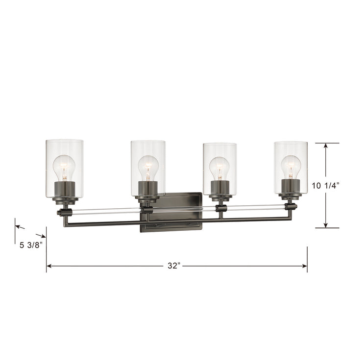 Minka-Lavery - 2644-749 - Four Light Vanity - Binsly - Rustic Gun Metal