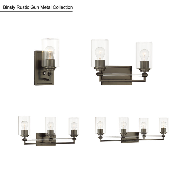 Minka-Lavery - 2644-749 - Four Light Vanity - Binsly - Rustic Gun Metal