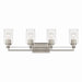 Minka-Lavery - 2644-84 - Four Light Vanity - Binsly - Brushed Nickel