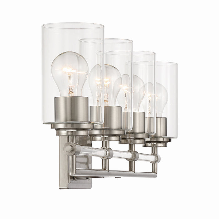 Minka-Lavery - 2644-84 - Four Light Vanity - Binsly - Brushed Nickel