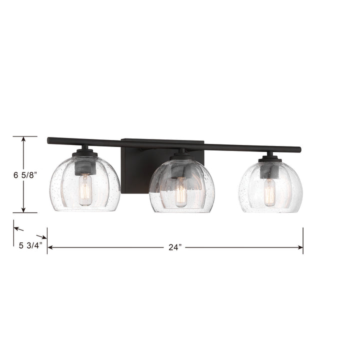 Minka-Lavery - 2723-860 - Three Light Vanity - Glint - Dark Bronze