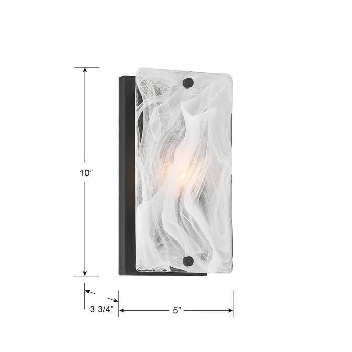 Minka-Lavery - 3631-899 - One Light Wall Sconce - Veil - Dark Matte Black