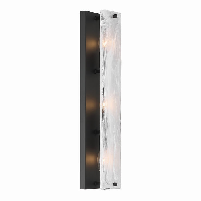 Minka-Lavery - 3633-899 - Three Light Vanity - Veil - Dark Matte Black